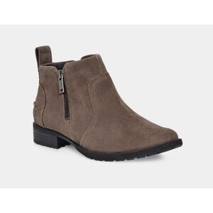 UGG • Aureo II Suede Ankle Boot bootie waterproof Slate grey leather zip